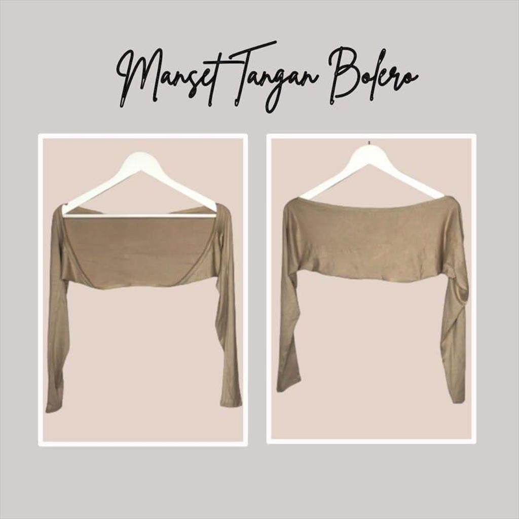 LS 870 - Manset Bolero Crop Top Dalaman Wanita Manset Tangan Sambung Mabolero