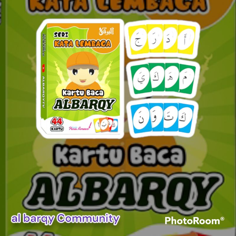 Grosir dan Satuan Kartu Permainan Belajar Membaca dan Mengaji seri Albarqy Mini dg Kata Lembaga Al B