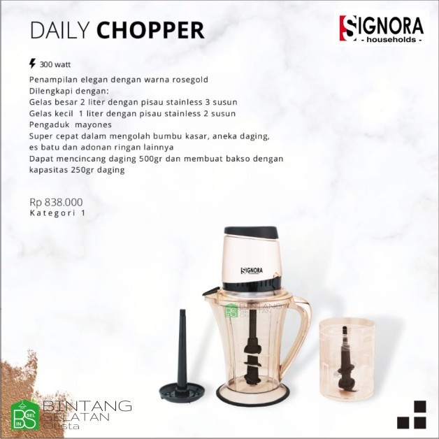 DAILY CHOPPER SIGNORA BLENDER BUMBU PENGGILING DAGING