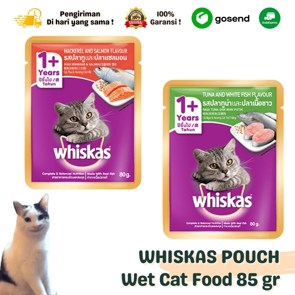 Makanan Basah Wet Cat Food WHISKAS 85GR POUCH