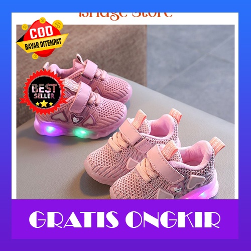 Sepatu Sekolah Anak Laki Laki Perempuan Cewek Cowok Warna Hitam Murah Tali Perekat Rekat Velcro Keci