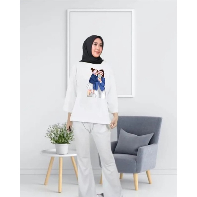 STELAN WANITA SELFY ONESET OVERSIZE