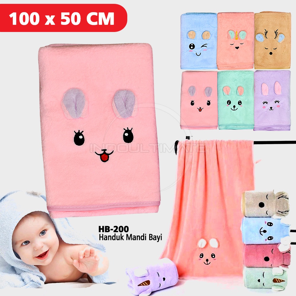 Handuk Bayi Jumbo HB-200 Handuk Mandi Bayi [100 cm x 50 cm] Handuk Bayi Baru Lahir Lembut Murah Motif Handuk Kain Mandi Bayi Perlengkapan mandi bayi Handuk Bayi Lap Mandi Bayi Lap Mandi Anak