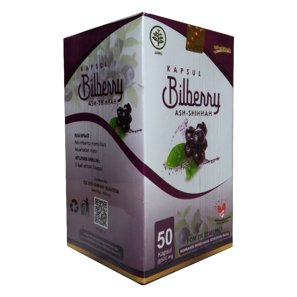 Kapsul Bilberry Ash-Shihhah 50 Kapsul BPOM Memelihara Kesehatan Mata