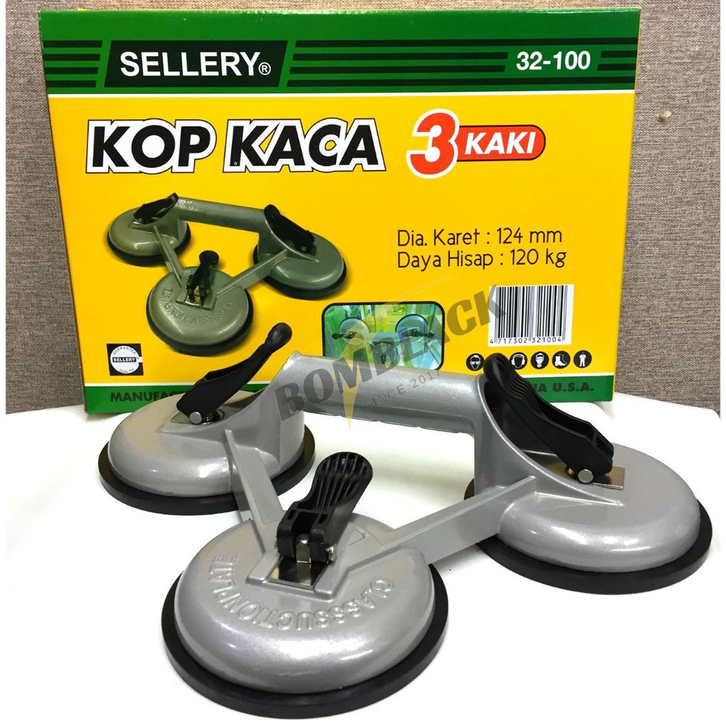 Kop Kaca Kaki 3 Tiga SELLERY Suction Cup 3 Leg 120 Kg Kop 3 Kaki