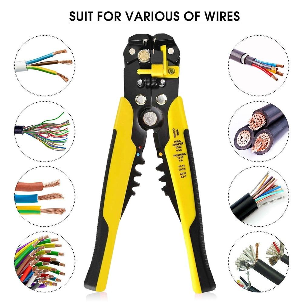Automatic Wire Stripper Crimper Wire Cuter Pliers Cutting Pressing Potong Electrician Crimping Tool