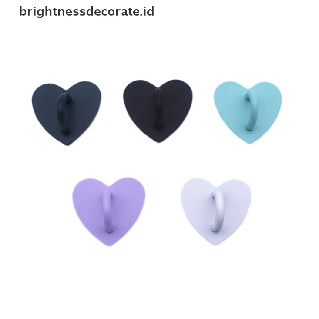 [Birth] Kawaii Perekat Logam Jantung Telepon Pesona Pemegang Ponsel Case Jari Cincin Stand Hooks Gesper Ch Clasp Aksesoris [ID]