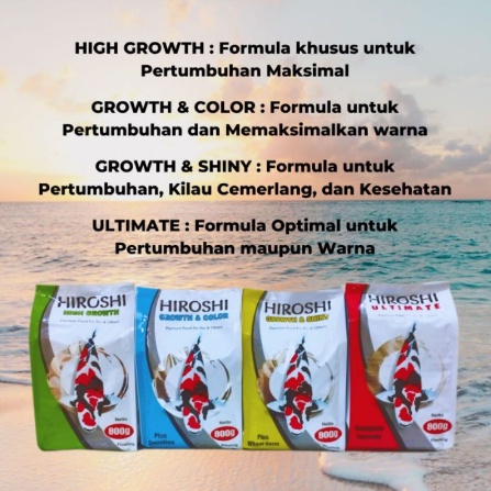 HIROSHI ULTIMATE 200gr Makanan Pakan Ikan hias Pelet Floating 2mm Premium Complete Formula Pellet