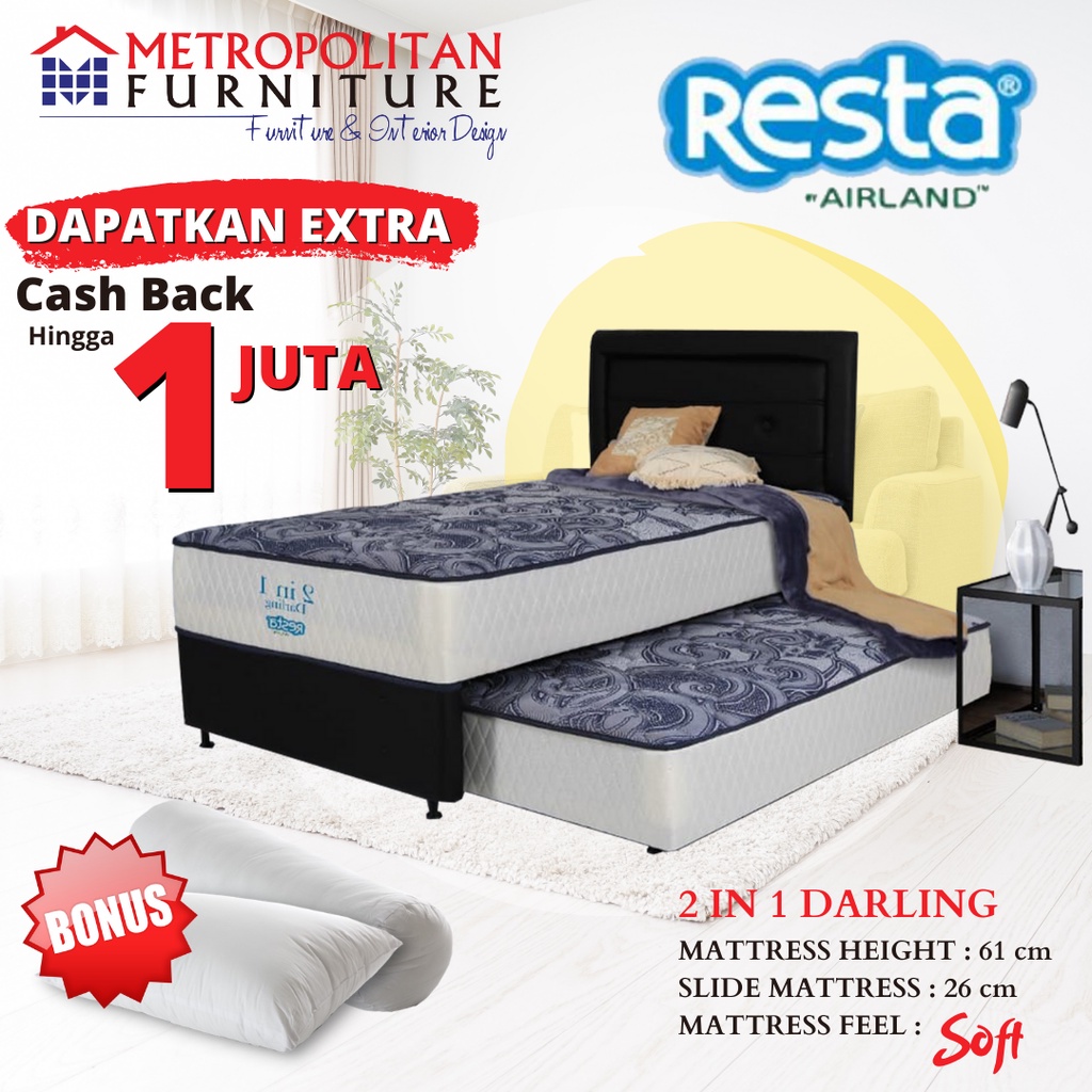 Jual Kasur Springbed AIRLAND Resta 2in1 Darling Spring Bed sorong atas