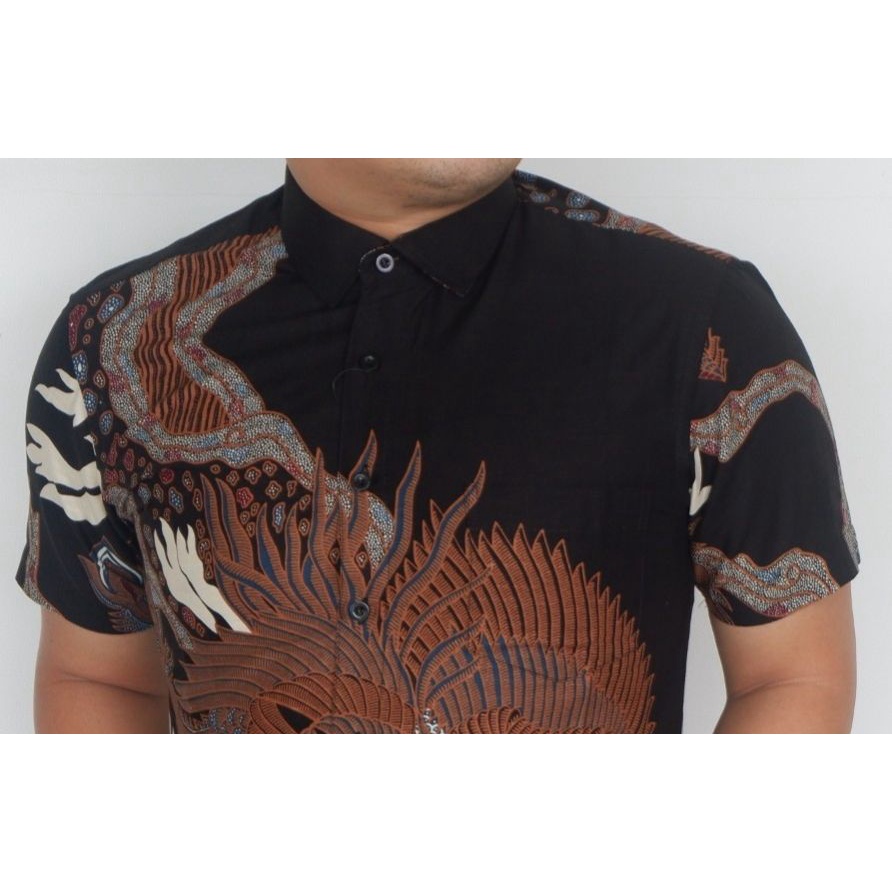 Baju Batik Pria Slimfit Kemeja Lengan Pendek Slim Fit LBS 1925