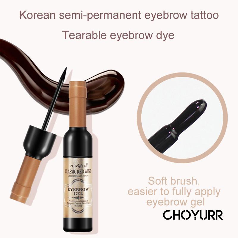 【COD】Eyebrow Tattoo Tint Alis Gel Wine Krim Alis Eye Brow  Tahan Air Tahan Lama Easy To Use Makeup Tools Murah Import-CH