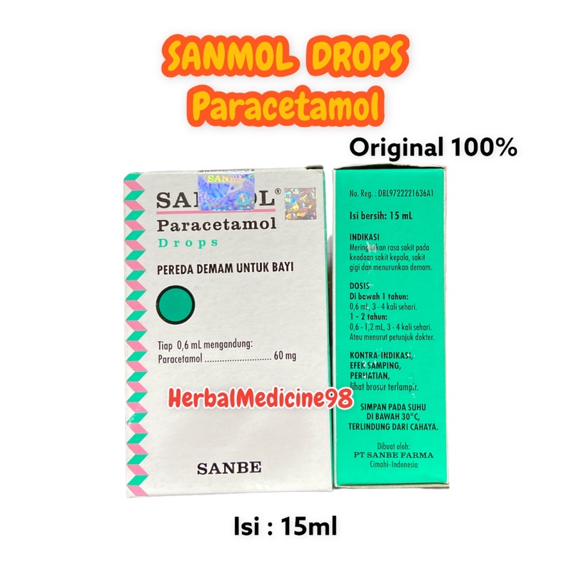 SANMOL DROPS BAYI PARACETAMOL - obat demam bayi