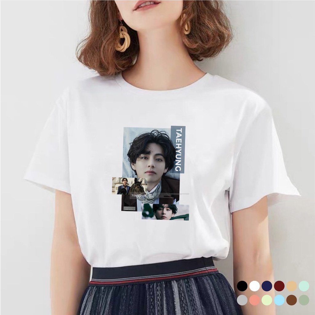 Kaos Kpop Bangtan Taehyung V Entirety Me, Myself, &amp; Photo Unisex S-XXL Big size/Jumbo