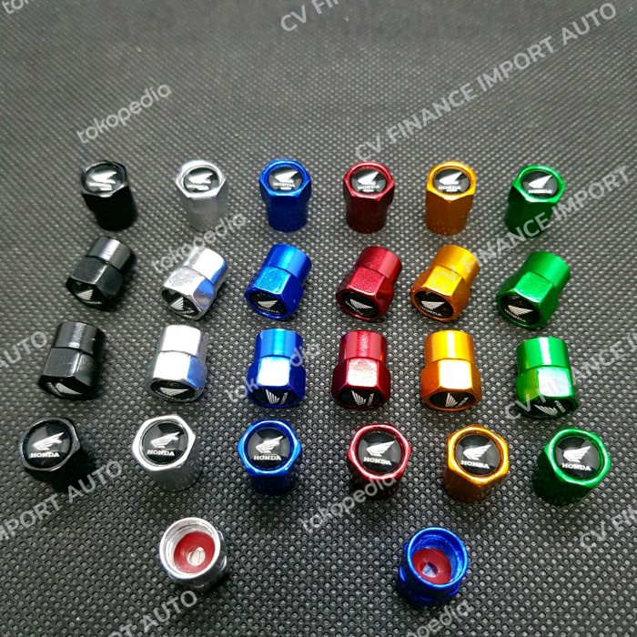 Penutup Tutup Pentil Motor Ban Honda motor TYRE WHEEL VALVE CAP univer - Putih