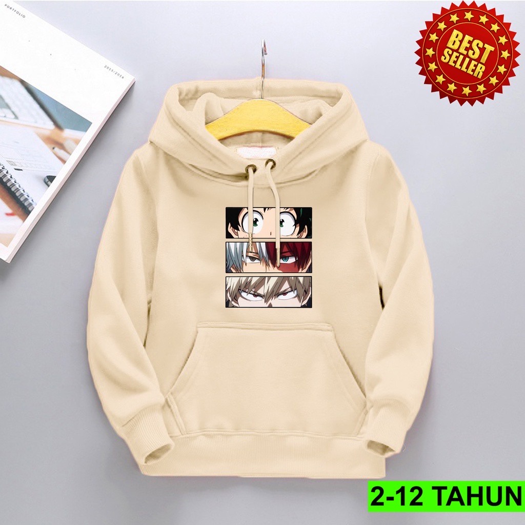 Jumper Hoodie Anak MY HERO ANIME II Jaket Hoodie Anak Viral II Sweater Hoodi Kids Sz M - XL ( Laki Laki &amp; Peremepuan )