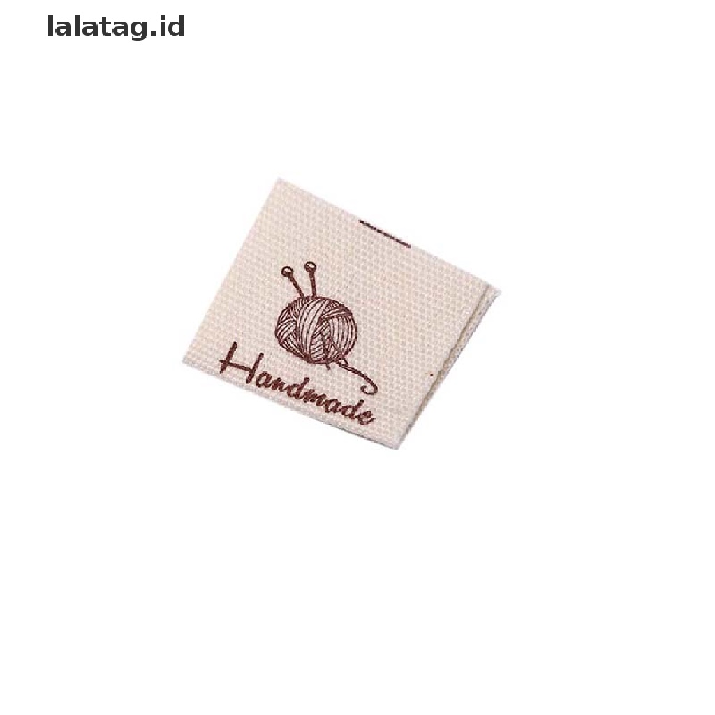 [lalatag] 50pcs Label Tag Handmade Membuat Kain Jahit Kerajinan Tangan Untuk Tas Baju DIY [ID]