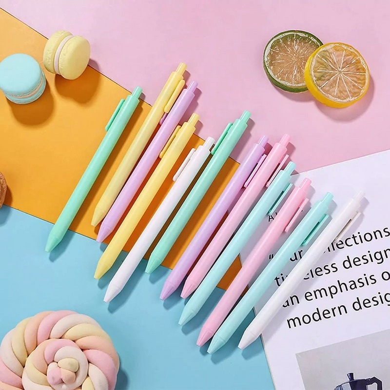 

Pulpen macaron Ballpoint Pastel Colorfull / Pulpen Mekanik Pastel pulpen warna pastel