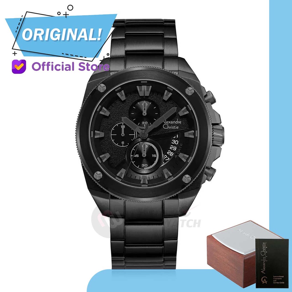 Jam Tangan Pria Analog Alexandre Christie 6646MC AC6646 AC 6646 MC 6646 MCBEPBA Original Garansi Res