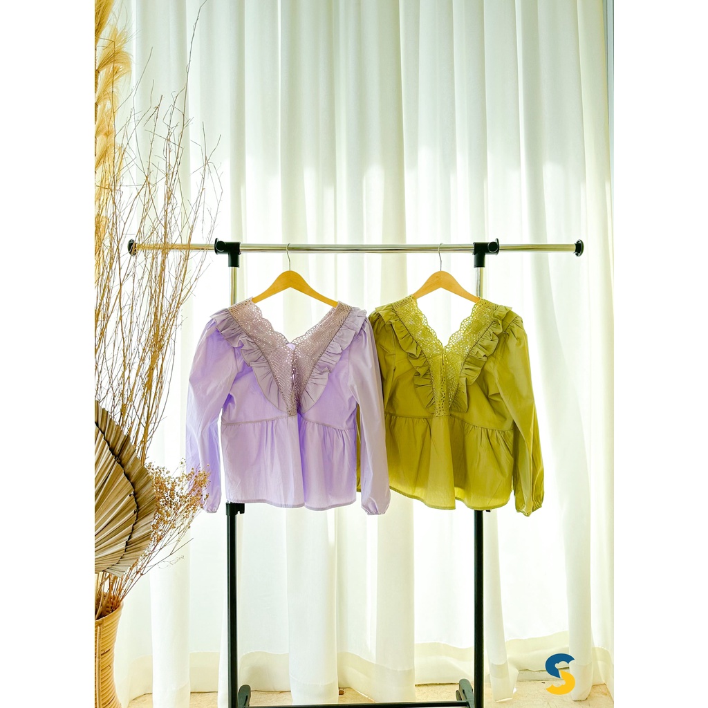 Spero Big Collar Blouse ll Big Collar Blouse-Big Collar-Blouse Impor-Blouse Premium-Blouse Murah-Blo