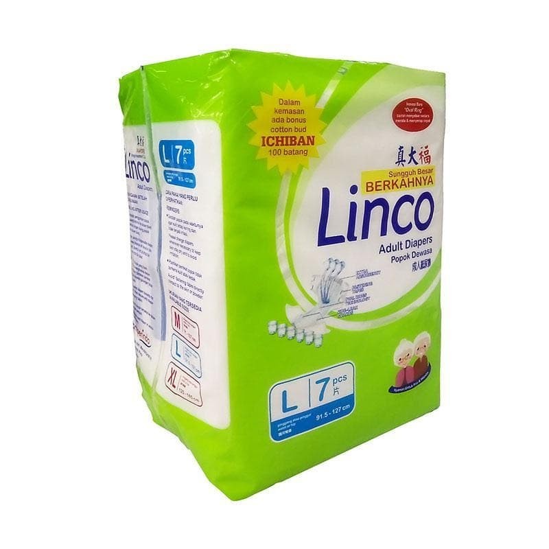 Popok Dewasa LINCO Adult Diapers Size L Isi 7 Pcs