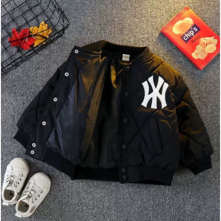 Jaket Anak Laki laki baseball NY New York Jacket varsity baseball branded bahan adem