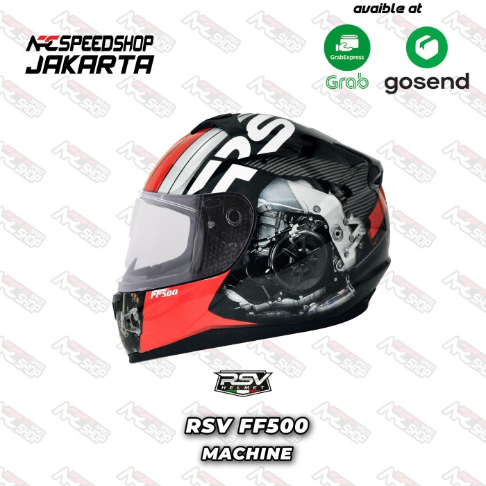 Helm Full Face Rsv Ff500 Machine - Helmet Motor #Original