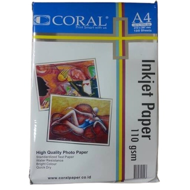 

Inkjet Paper Coral 110 GSM / Kertas Inkjet Coral A4