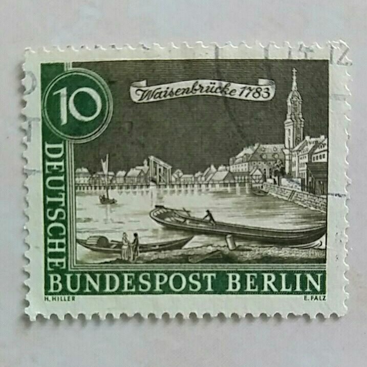 

(AD) Perangko Berlin 1962 Old Berlin - Waisenbrücke (1783) 10 pfennig Used