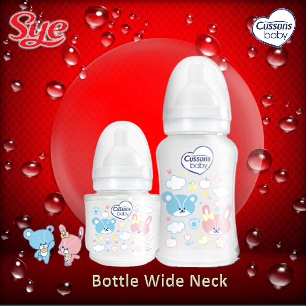 BPOM CUSSONS BABY MILK BOTTLE PP WIDE NECK 125ML &amp; 250ML / BOTOL SUSU BAYI CUSSONS / SYE