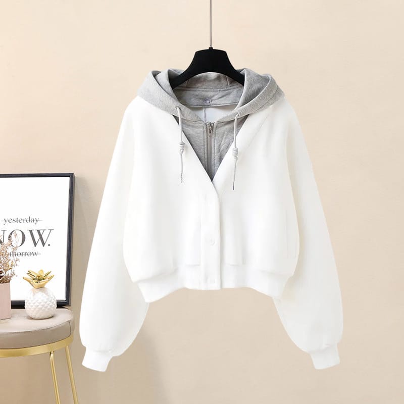 Jacket Kardigan Wanita BUTTON COMBIE OUTHER Sweater 2 Gaya Ala Korean Stylish Kasual Simple