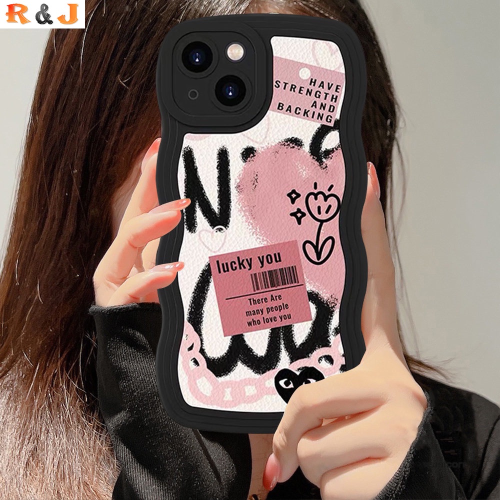 Soft Case Redmi Note 11 Pro Redmi 10C Note 11S 10A 9C 9A 10 9T 9 Note10 5G Note10s Note9 Note8 Poco M5S X3 NFC M3 A1 Gelombang Bingkai Keren Graffiti Love Hati Bunga Bening Sarung Telepon