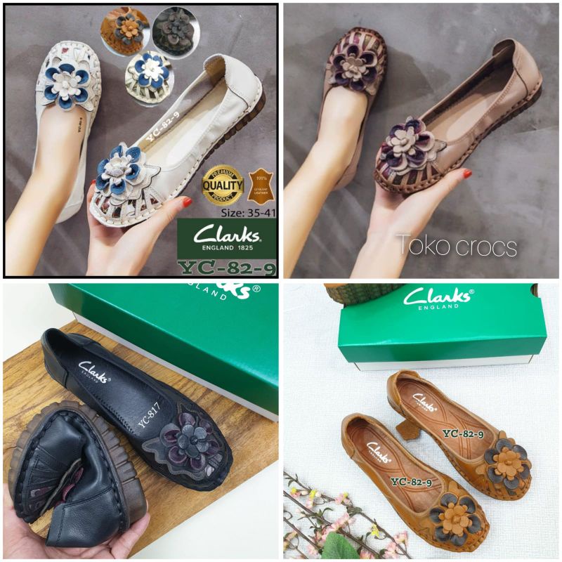 Clarks Flat flower 82-9 / Sepatu wanita clarks flower