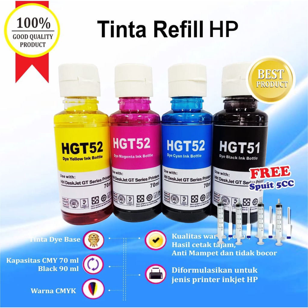 Tinta Refill HP 680 682 Black Color Printer 2135 2335 2336 2776