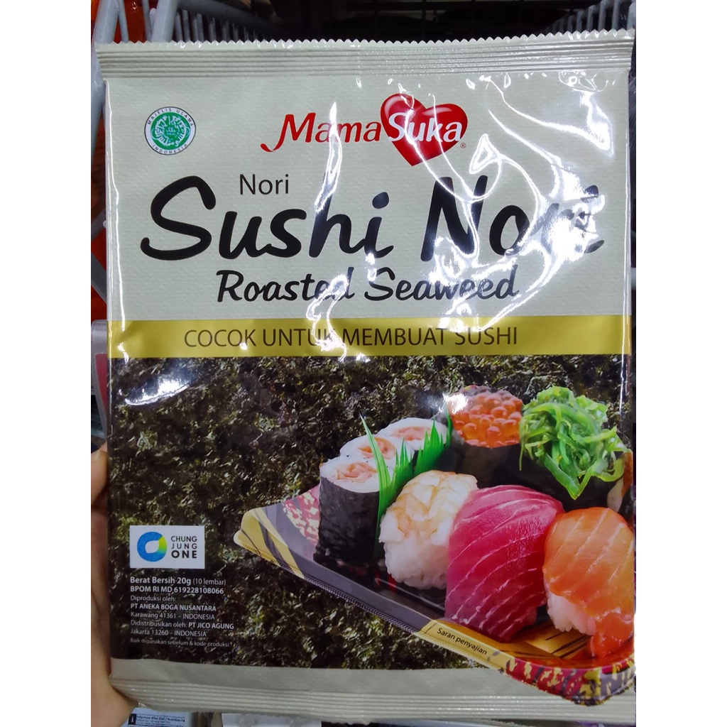 

Mamasuka sushi nori/rumput laut isi 10 lembar 20 Gram