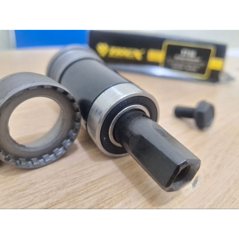 TREX BB KOTAK BOTTOM BRACKET SQUARE AS TENGAH BEARING BEARINGS SEPEDA PANJANG 120MM 120 MM