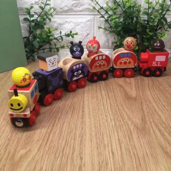 anpanman magnetic train - mainan kereta magnet - pretend play