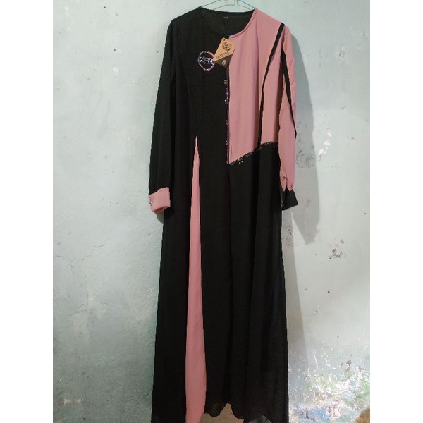 GAMIS DRESS ZHAFIRA MUTE Swarovski. MODEL HIKMAT  BUSUI NEW ORI