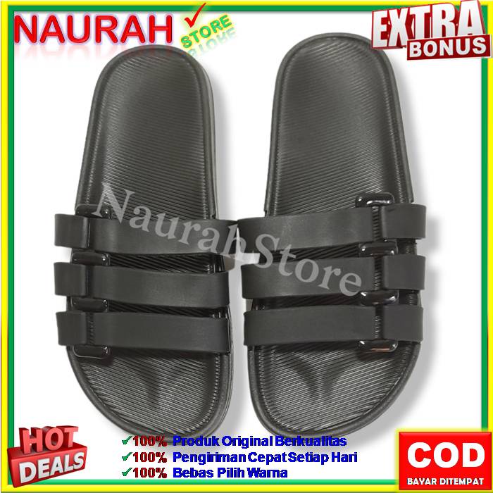 ✨ COD ✔️ SANDAL WANITA BALANCE V202 S8D 3 STRAP POLOS TEBAL NYAMAN AWET SOL ANTI SLIP