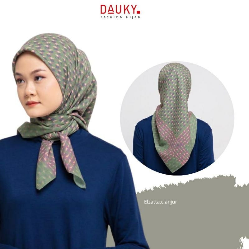 DAUKY - PERMADANI SCARF HIJAB SEGI EMPAT SCARF MOTIF