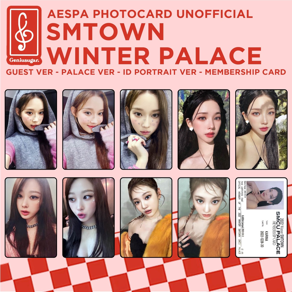 [REPLIKA AESPA] PHOTOCARD SMTOWN WINTER PALACE 2022 UNOFFICIAL