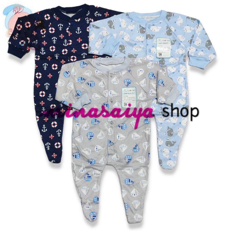 LITTLE OWL Jumper Jumpsuit Bayi SNI Tutup Kaki Usia 0 - 18 bulan