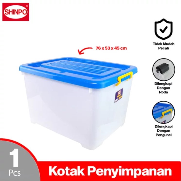 DM - Shinpo Container Box Wadah Penyimpanan Serbaguna Cb 130 sip 116 130 Liter Contener Kontainer Kontener Box Besar Jumbo Large 130 Liter