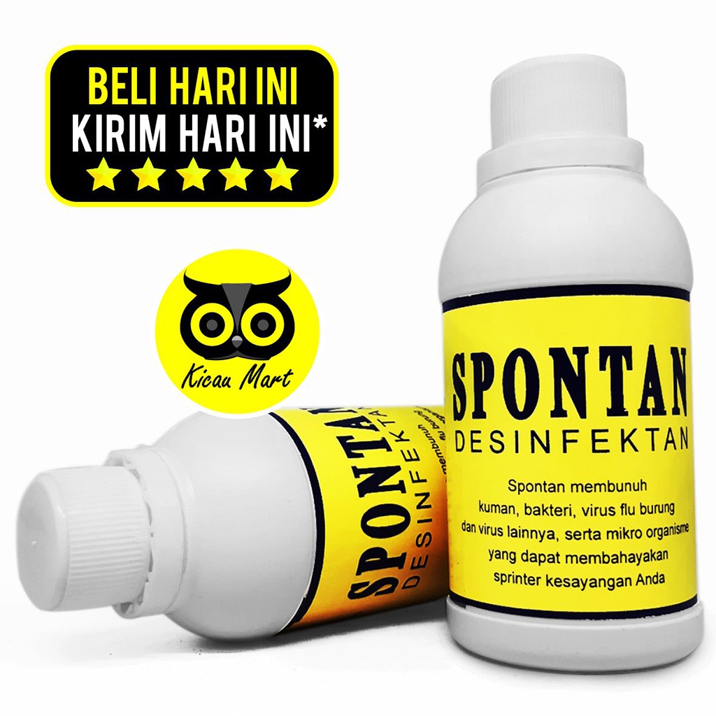 SPONTAN DESINFEKTAN LARUTAN OBAT PEMBASMI KUMAN BAKTERI SEMUT KUTU JAMUR PEMBERSIH SANGKAR SPONTAR