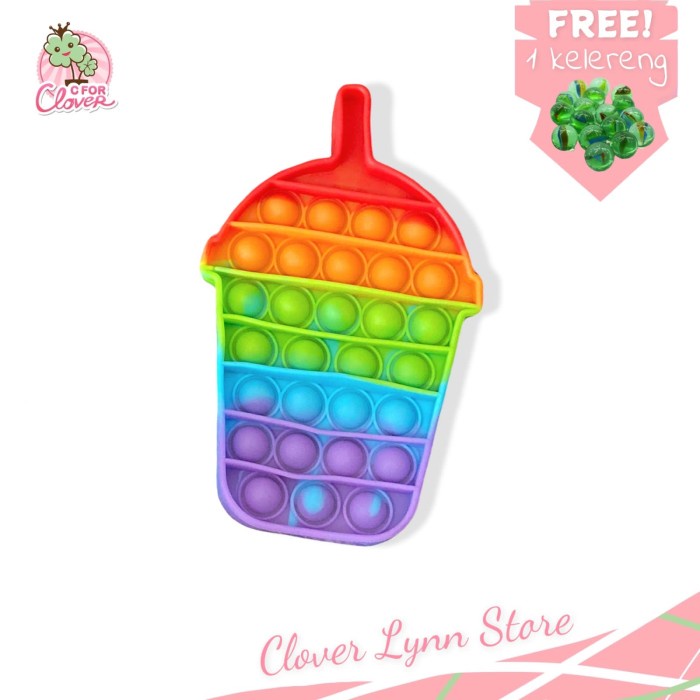 

POP IT RAINBOW BOBA / stroberi tiktok bubble pelangi viral murah - Boba Small Rbow