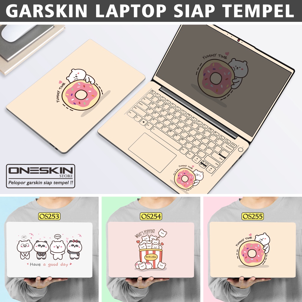 Garskin Sticker Laptop Protector Macbook Full Body Bottom Bezel Palmrest Skin Bears Good Day