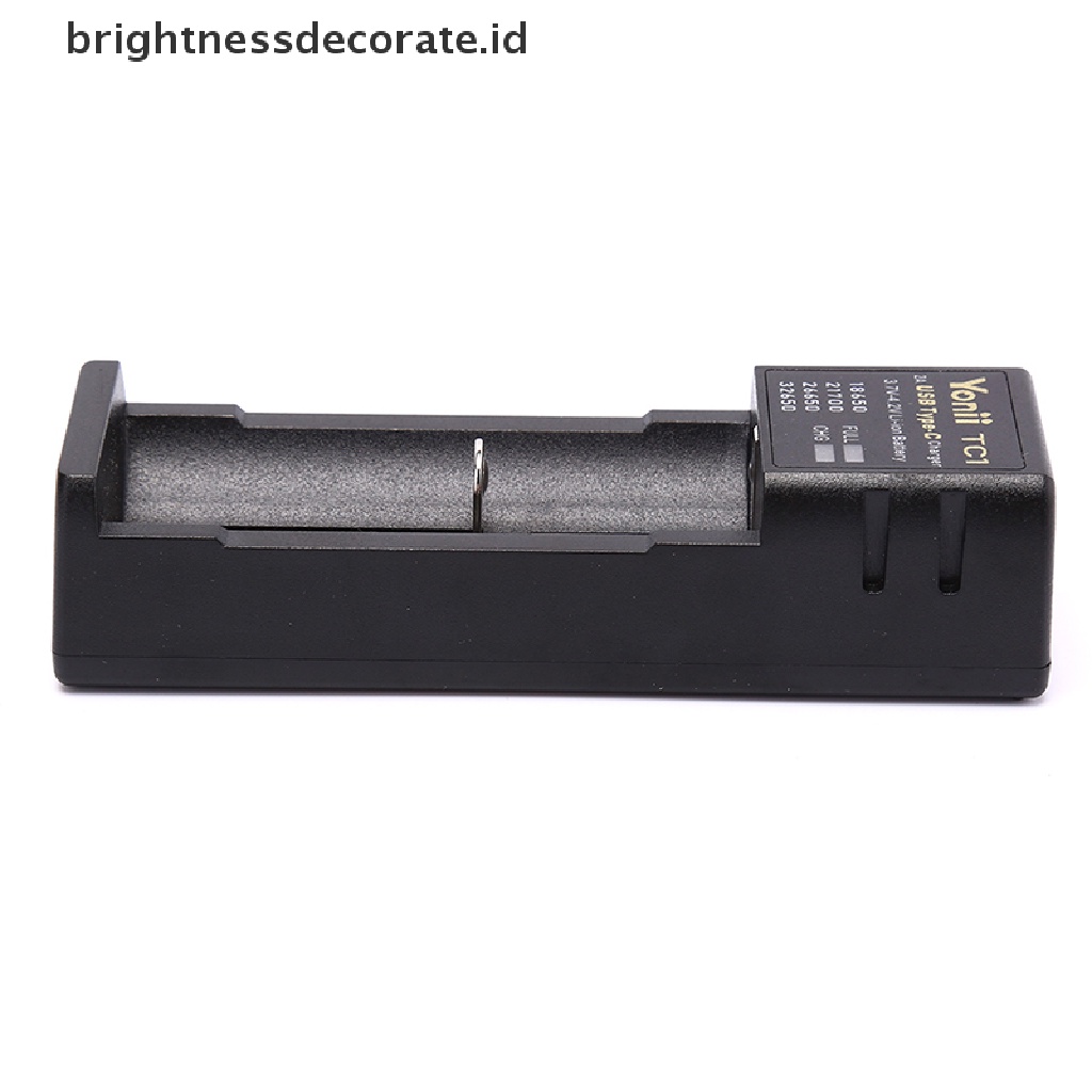 [Birth] Usb-c Smart Charger Single Slot Untuk 18650 21700 26650.etc Nimh [ID]
