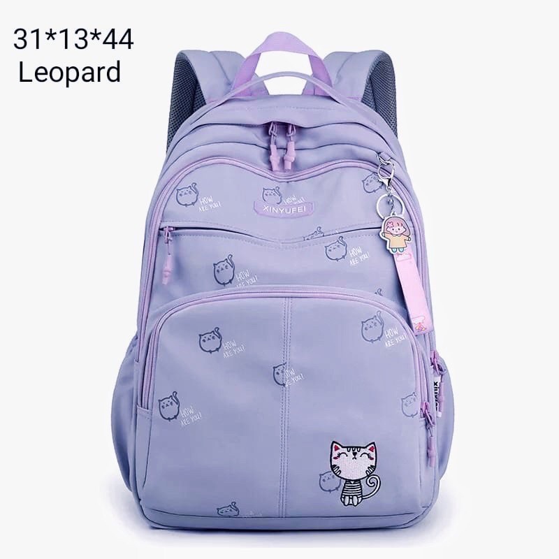 Tas Ransel Anak Motif Kucing dan free gantungan Lucu Imut / Tas Ransel Anak Trendy Kekinian Korean Staylish