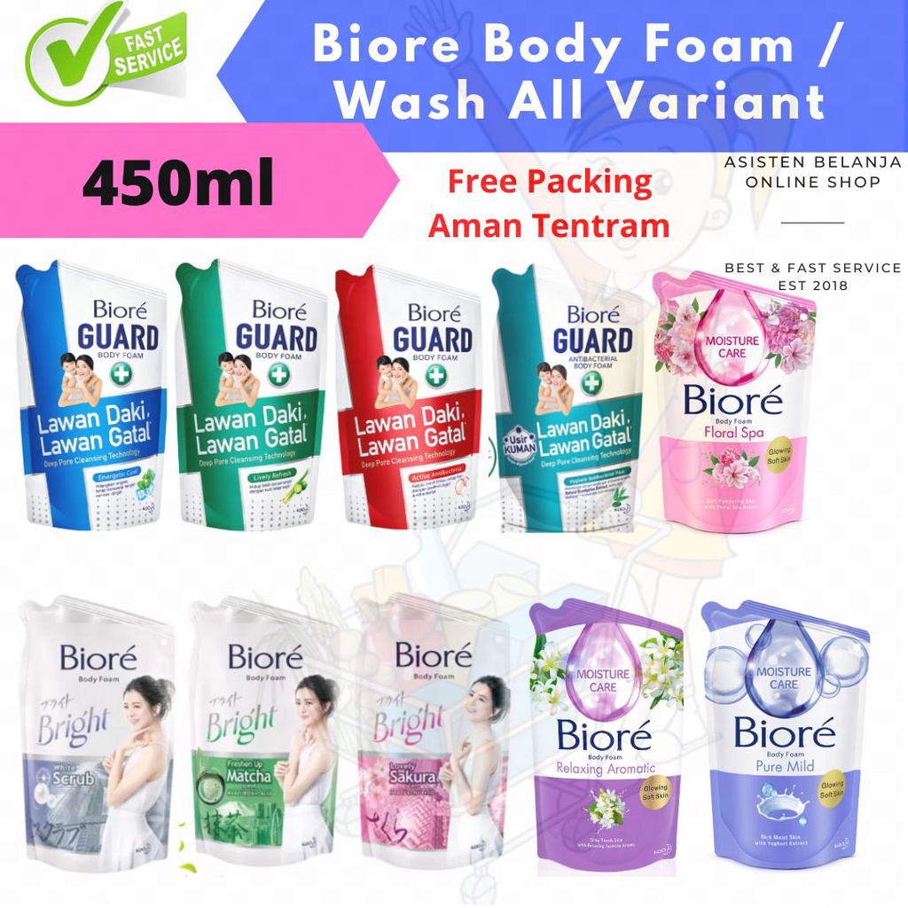 Biore Guard Biore Bright Body Foam Wash 450ml Sabun Mandi Cair Refill 450 ml