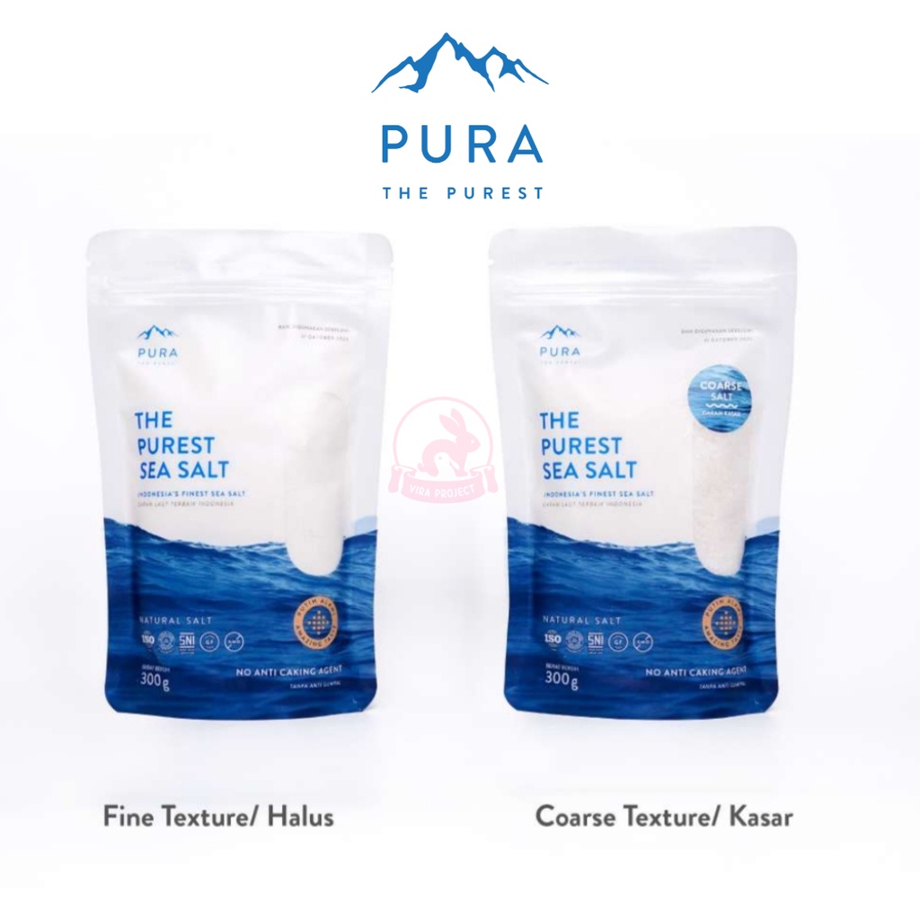 12+ PURA SEA SALT FINE / COARSE / GARAM HALUS/ GARAM KASAR - GARAM LAUT ORGANIK 300G