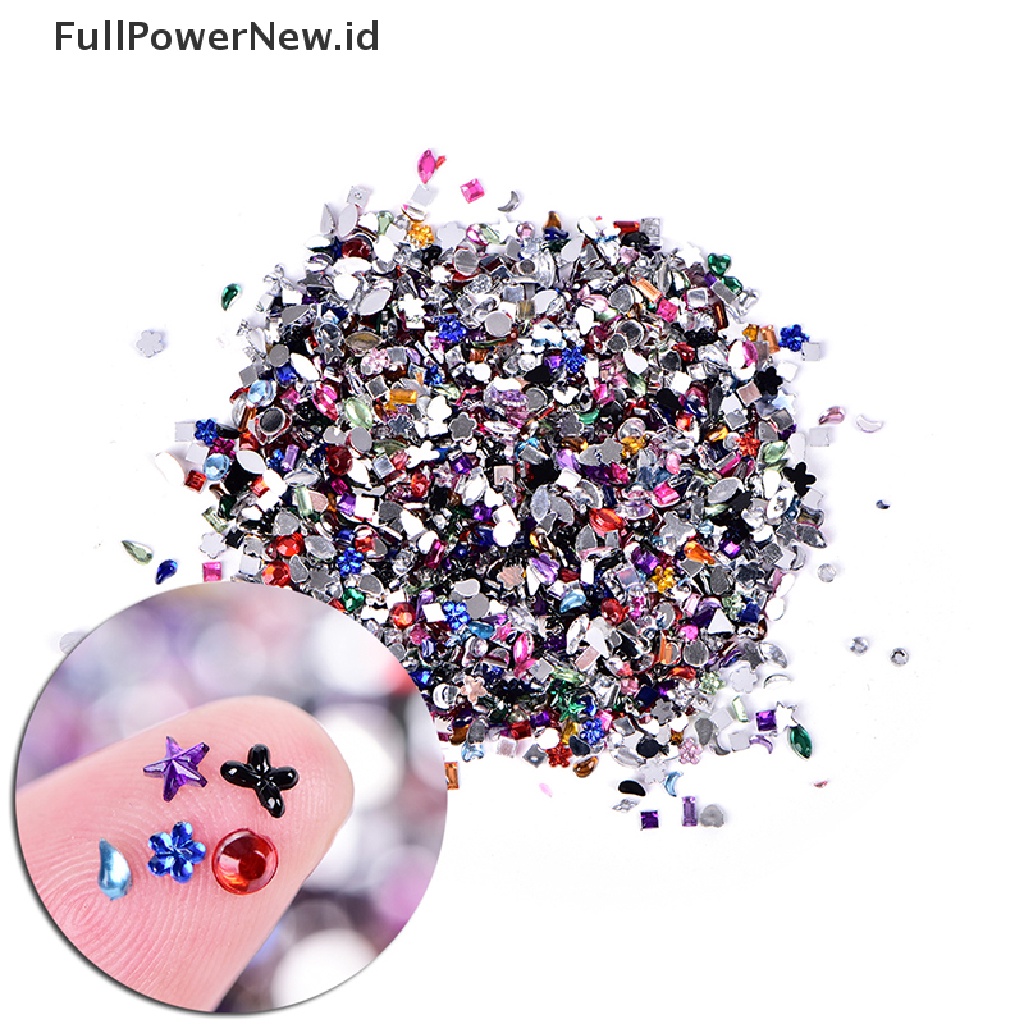 Power 2000pcs 3D Mix Acrylic Nail Art Tips Kuku Berlian Imitasi Wanita DIY Manicure Tools ID